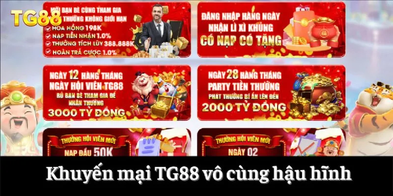 Khuyến mại TG88 vô cùng hậu hĩnh