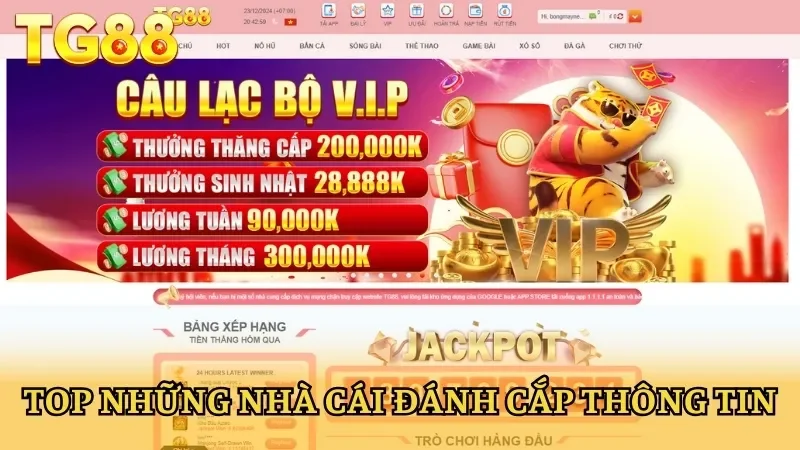 Danh sách những nhà cái đánh cắp thông tin