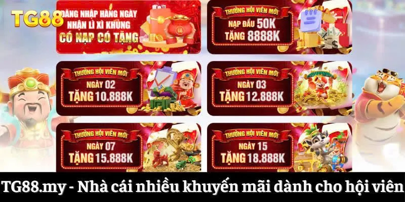 TG88.my - Nhà cái nhiều khuyến mãi dành cho hội viên