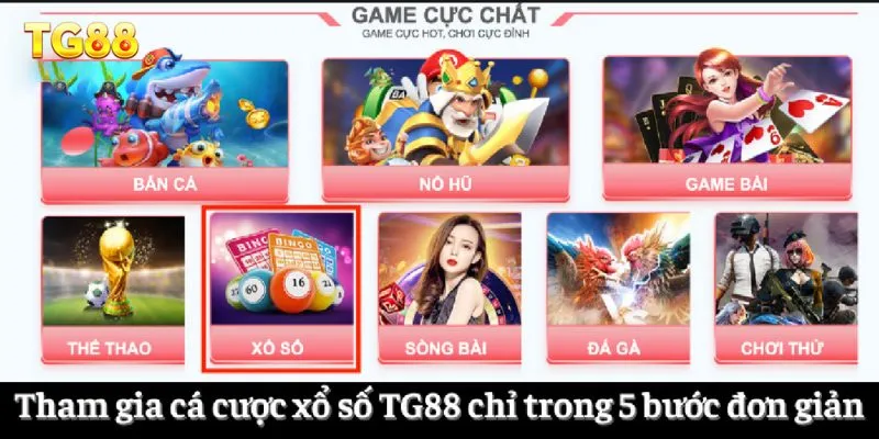 Tham gia cá cược xổ số TG88 chỉ trong 5 bước đơn giản